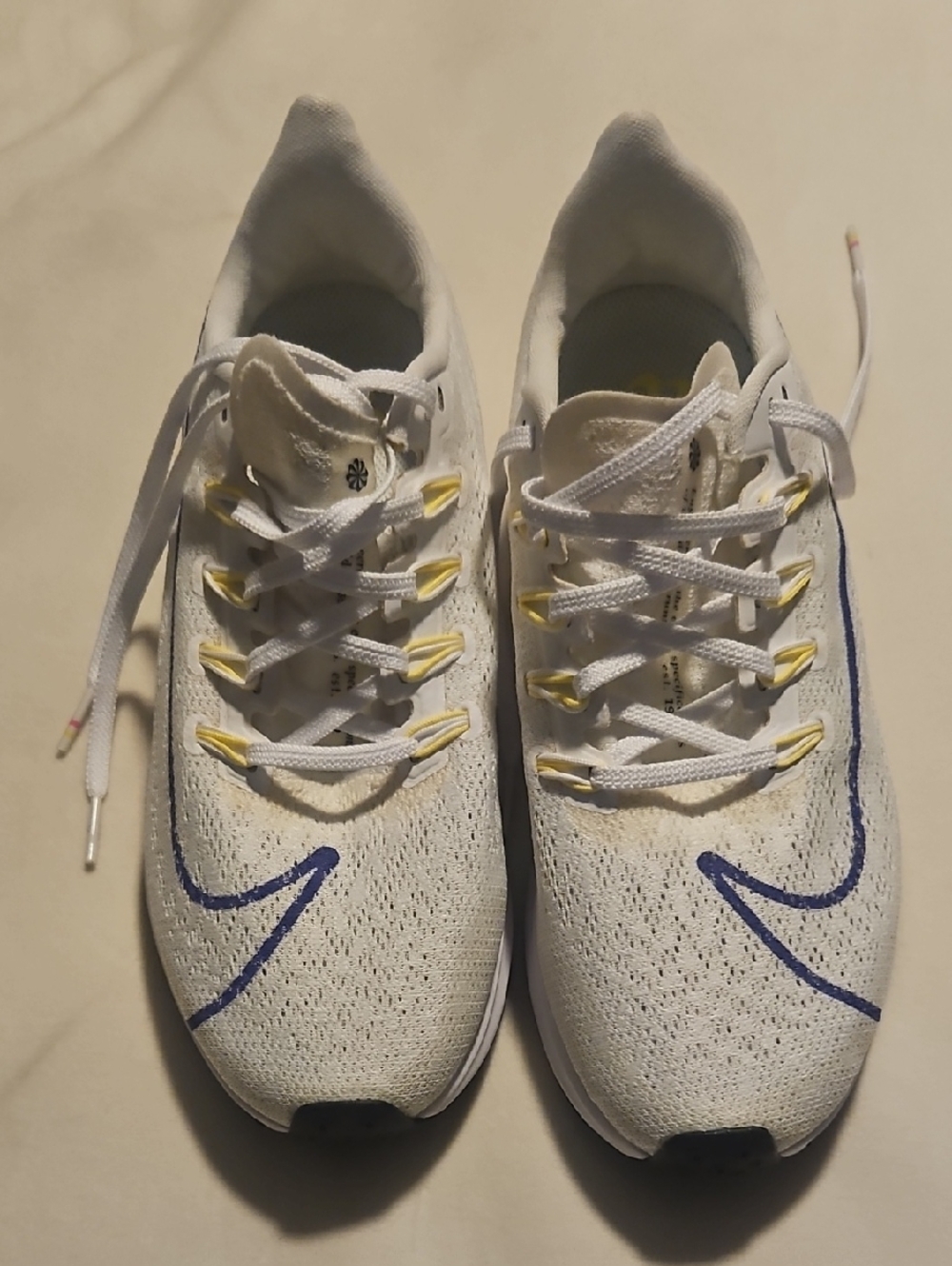 Nike White Sneakers with Black Swoosh